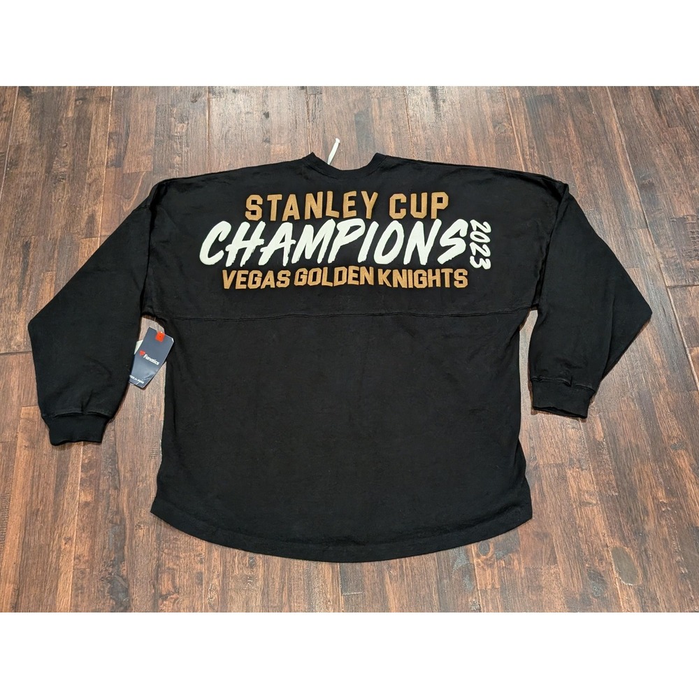 Vegas Golden Knights Lace V Neck Pullover Mens L/XL Black NHL Champs 2023 New